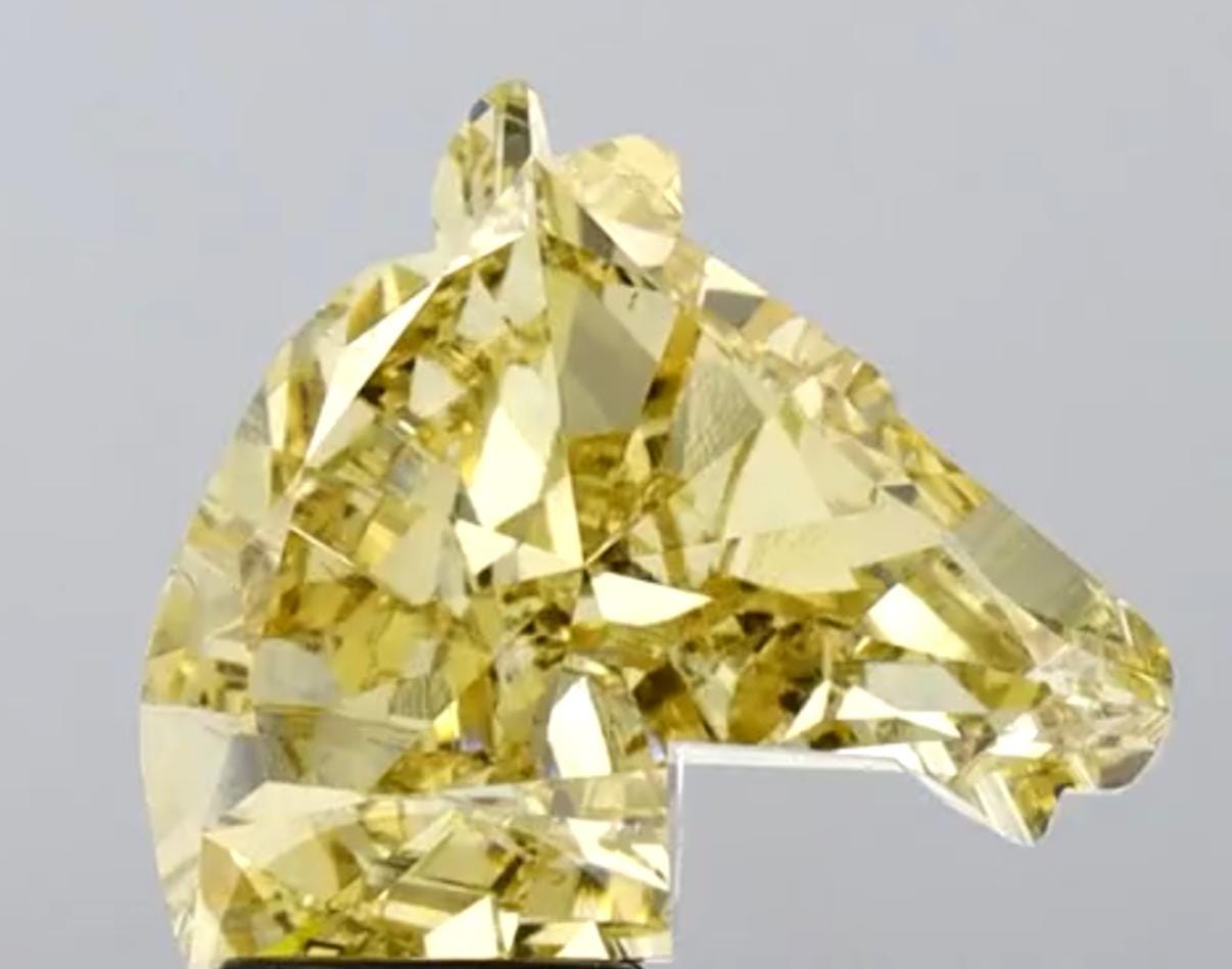 5 CT Yellow Horse Head Cut Lab Grown Diamond