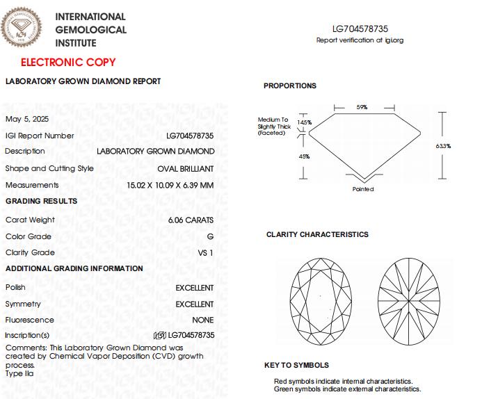 6 CT Oval Shape Lab Created Diamond For Engagement Solitaire & Hidden Halo Ring