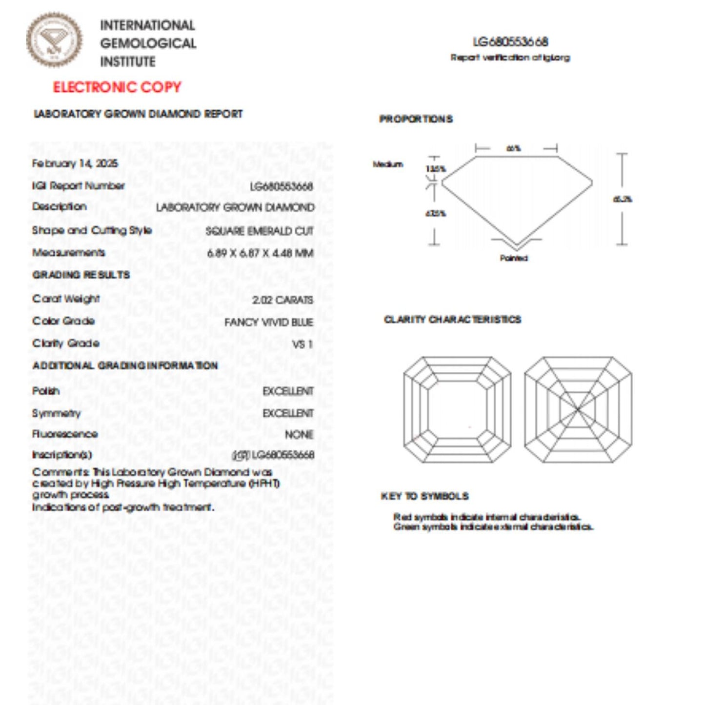 2 CT Asscher Cut Vivid Blue Lab Grown Diamond For Engagement Ring | wedding Ring
