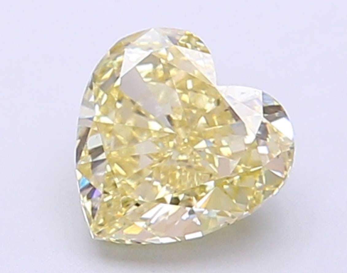 1 CT Yellow Heart Lab Grown Diamond for Engagement Ring | IGI Certified | Diamond for Anniversary Gift or Wedding Gift