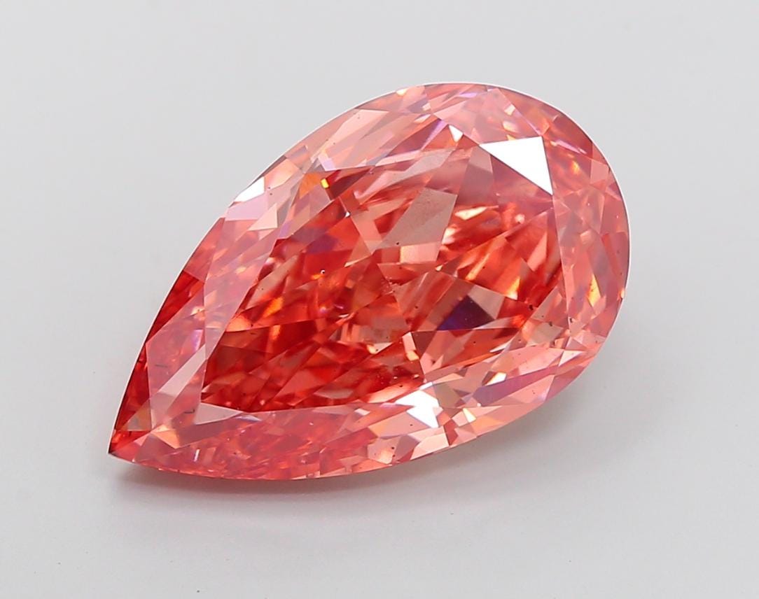 9 CT Pink Pear Cut Lab Grown Diamond for Engagement Ring