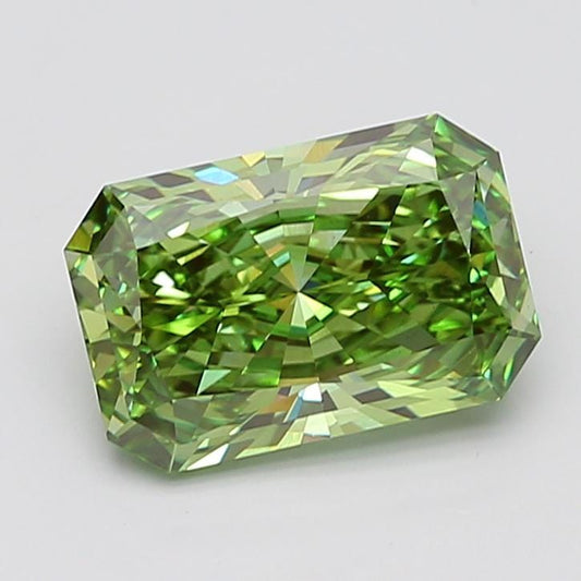 5 CT Vivid Green Radiant Cut Lab Grown Diamond For Engagement Ring