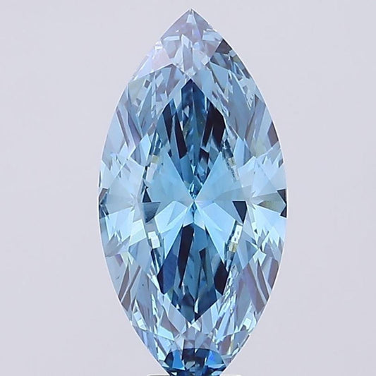 11 CT Blue Marquise Cut Lab Grown Diamond for Engagement Ring | IGI Certified | Diamond for Anniversary Gift or Wedding Gift
