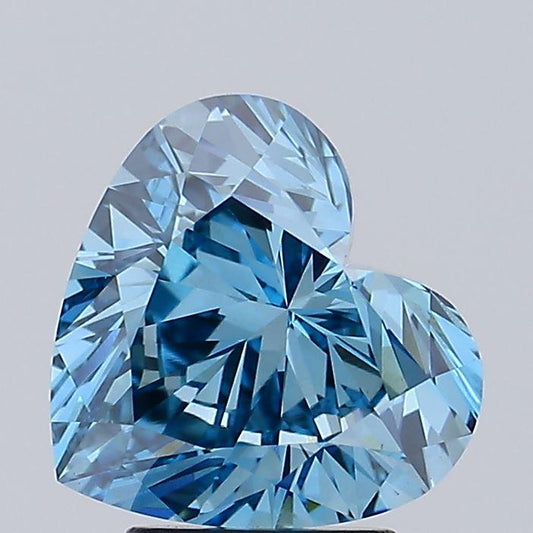 3 CT Heart Cut Vivid Blue Lab Grown Diamond For Engagement Ring