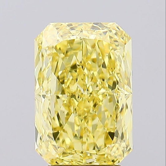 3.49 CT Yellow Radiant Cut Lab Grown Diamond for Engagement Ring