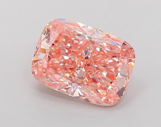 5 CT Cushion Cut Intense Pink Lab Created Certified Diamond For Engagement Ring