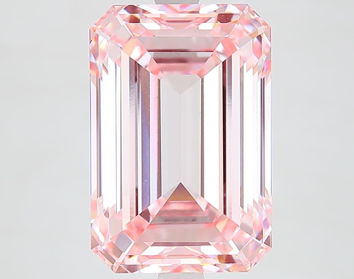 6.75 CT Emerald Cut Intense Pink Lab Grown Diamond For Engagement Ring | Anniversary Gift