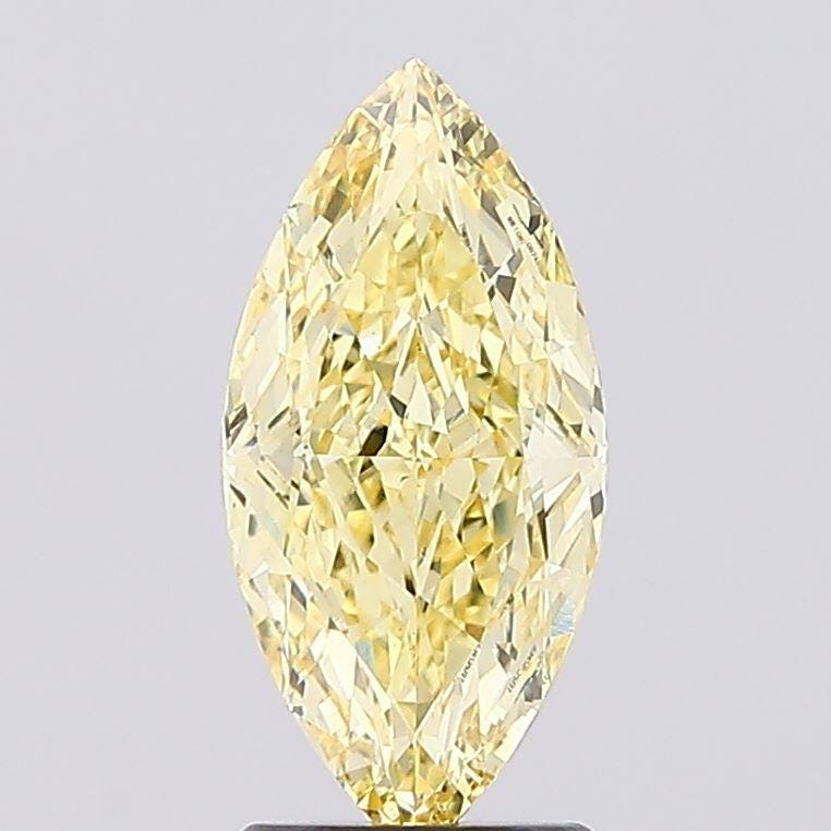 2 CT Marquise Intense Yellow Lab Grown Diamond For Engagement Ring