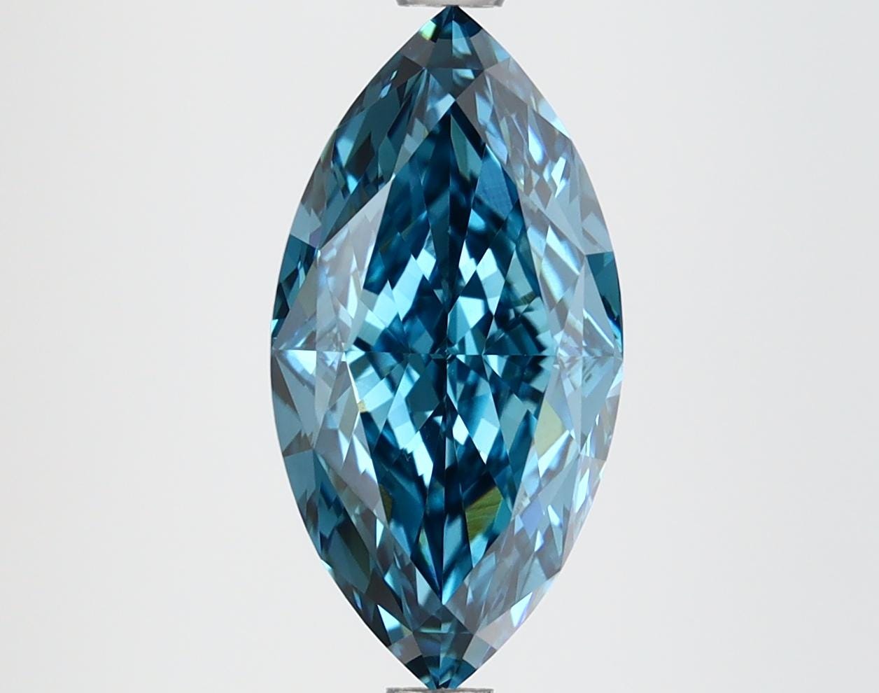 3.17 CT-VVS2 Vivid Blue Marquise Lab Created Diamond For Engagement Ring