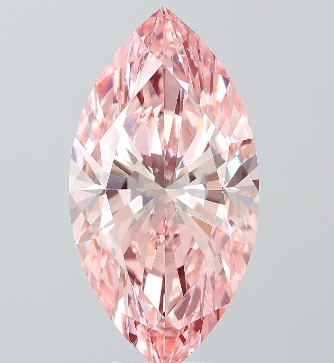 7 CT Marquise Vivid Pink Lab Grown IGI Certified Diamond For Engagement Ring
