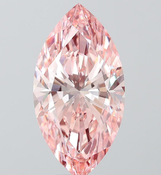 7 CT Marquise Vivid Pink Lab Grown IGI Certified Diamond For Engagement Ring