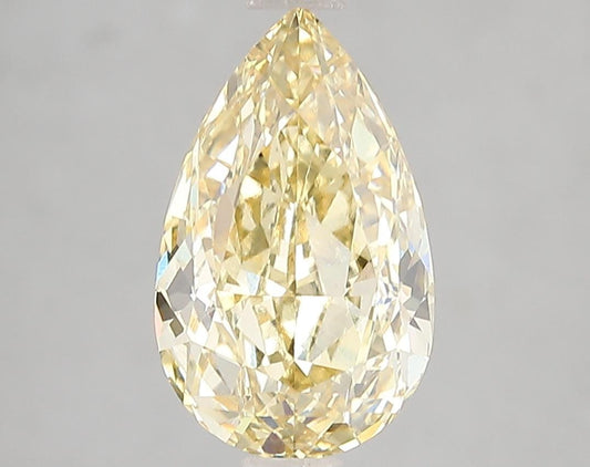 3 CT Pear Intense Yellow Lab Grown Diamond For Engagement Ring