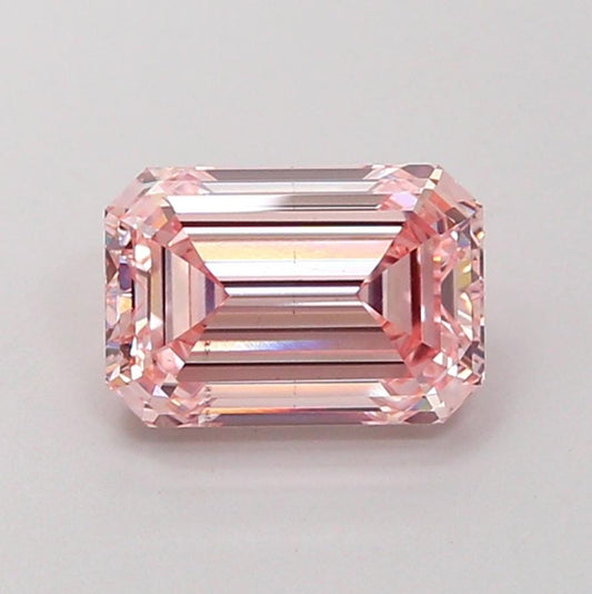 2 CT Pink Emerald Cut Lab Grown Diamond for Engagement Ring | IGI Certified | Diamond for Necklace or Bracelet