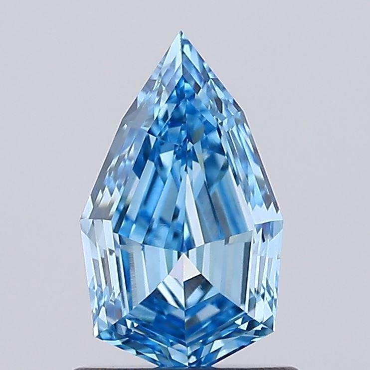 Unique 0.90 CT Blue Octagon Step Cut Lab Grown IGI Certified Diamond For Engagement Ring | Pendent