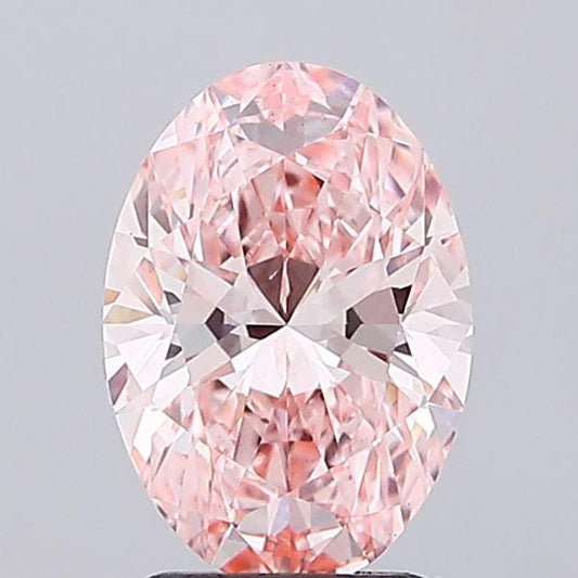 2 CT Oval Vivid Pink Lab Grown Diamond For Engagement Ring | Ecofriendly Diamond
