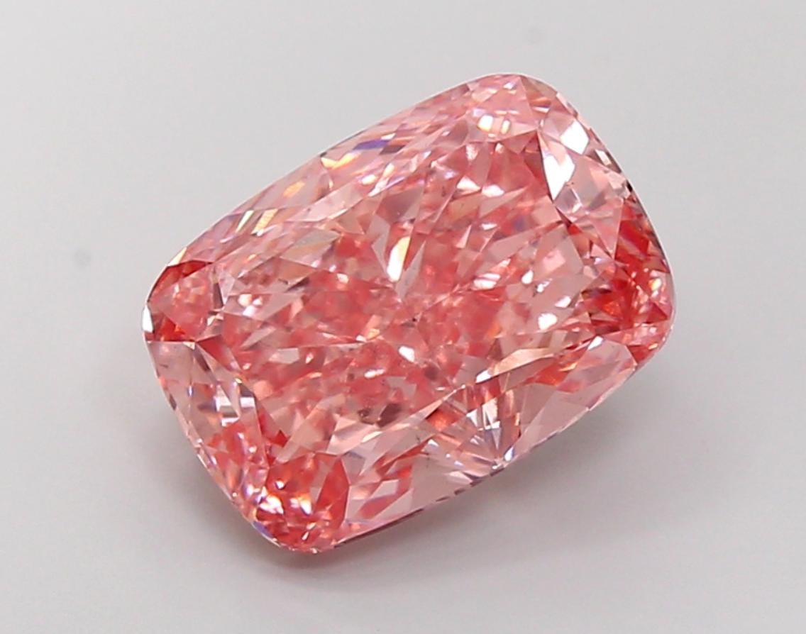 10 CT Pink Cushion Cut Lab Grown Diamond for Engagement Ring