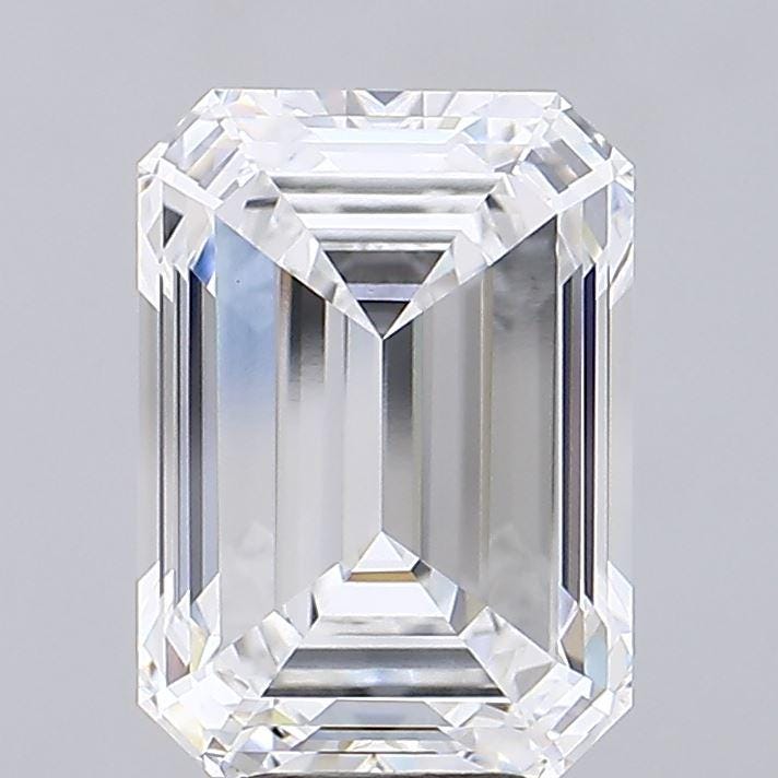 6.86 CT-VVS2 D Color Emerald Cut Lab Created Diamond For Engagement Ring