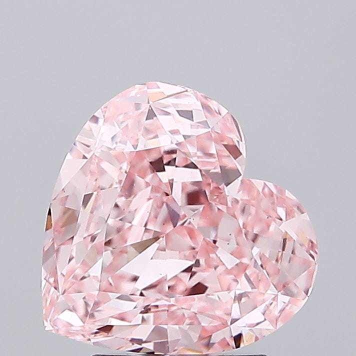 3.27 CT Heart Intense Pink Lab Grown Diamond For Engagement Ring