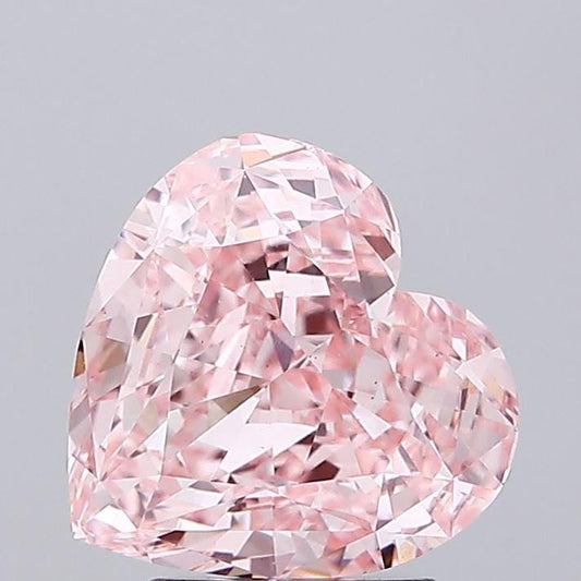 3.27 CT Heart Intense Pink Lab Grown Diamond For Engagement Ring