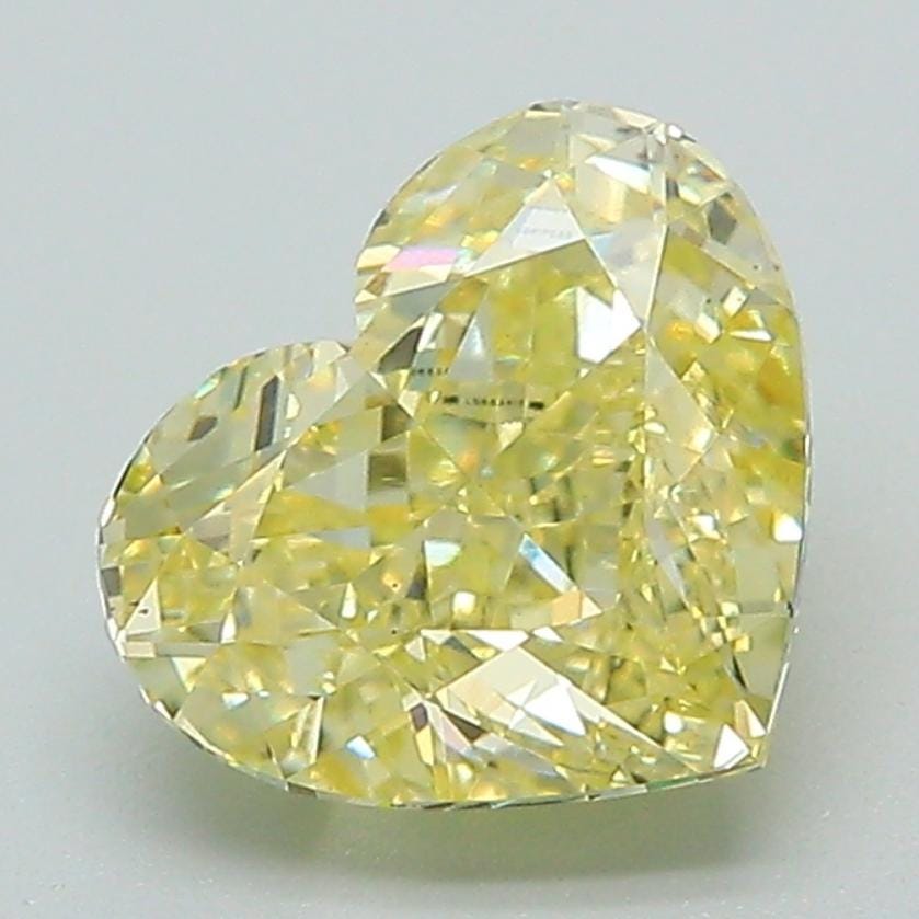 1.82 CT Yellow Heart Cut Lab Grown Diamond for Engagement Ring | IGI Certified | Diamond for Jewelry | Gift for Girl