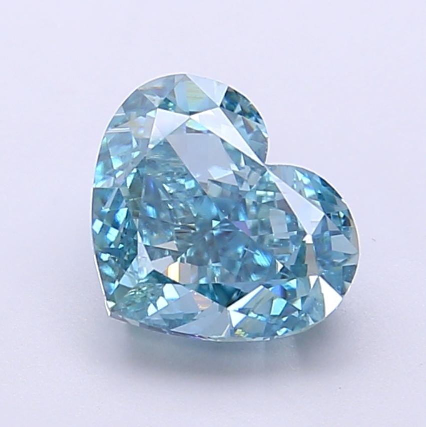 2 CT Blue Heart Cut Lab Grown Diamond | IGI Certified | Diamond for Engagement Ring or Anniversary Gift | Gift for Girl
