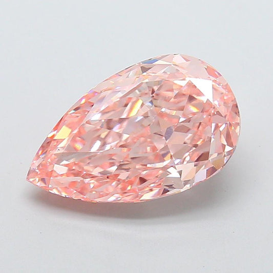 6.10 CT Vivid pink Pear Lab Grown Diamond For Engagement Ring