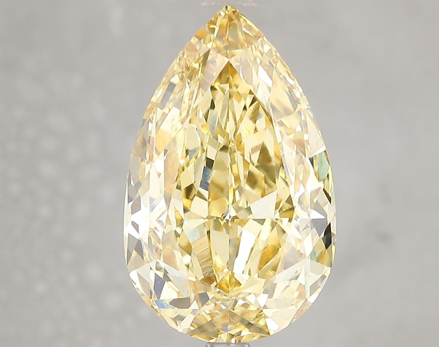7 CT Yellow Pear Lab Grown Diamond For Engagement Ring