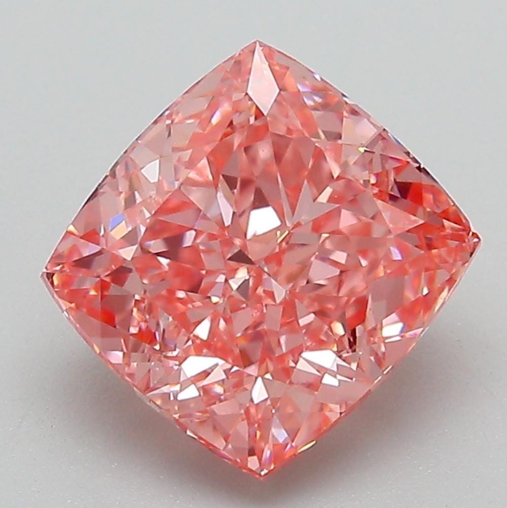 3 CT Pink Square Cushion Lab Grown Diamond for Engagement Ring