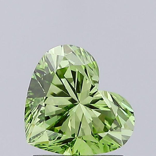 1 CT-VVS1 Green Heart Shape Lab Grown (CVD) Diamond For Engagement Ring | Anniversary Gift