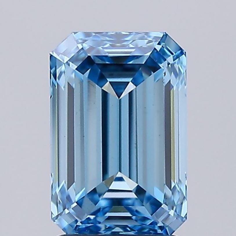 2.19 CT Blue Emerald Cut Lab Grown Diamond for Engagement Ring or Anniversary Gift | IGI Certified | Diamond for Jewelry