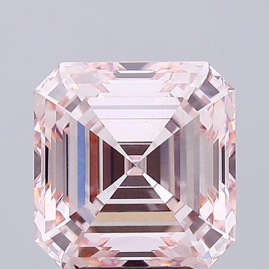6 CT Asscher Cut Fancy Pink Lab Grown Diamond For Engagement Ring