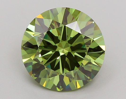 5 CT Vivid Green Round Lab Grown Diamond For Ecofriendly Diamond Ring