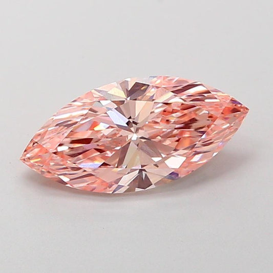 2 CT Intense Pink Marquise Lab Grown Diamond For Solitaire And Halo Ring