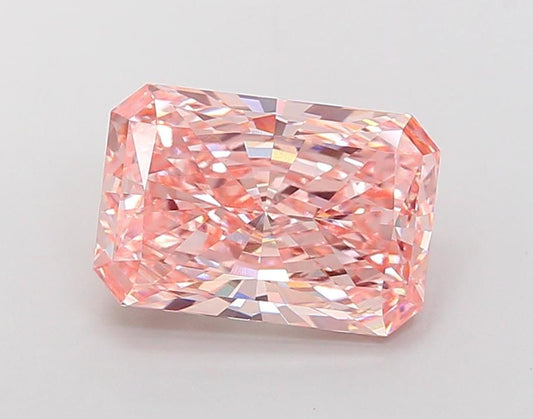 6.58 CT Radiant Intense Pink Lab Grown Diamond For Engagement Solitaire Ring | IGI Certified