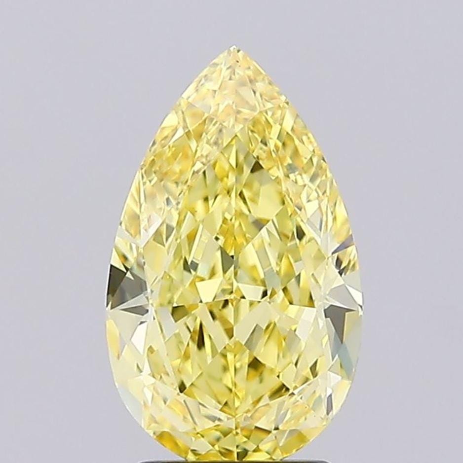 3 CT Yellow Pear Cut Lab Grown Diamond for Engagement Ring