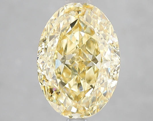 4 CT Oval Shape Intense Yellow Lab Grown Diamond For Engagement Ring