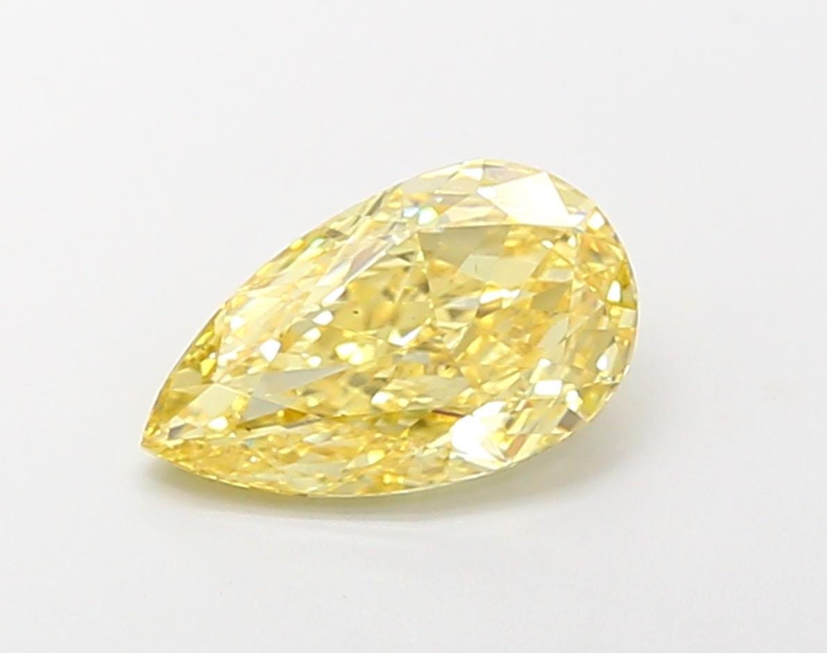 2 CT Yellow Pear Cut Lab Grown Diamond for Anniversary Gift | IGI Certified | Diamond for Necklace or Anklet