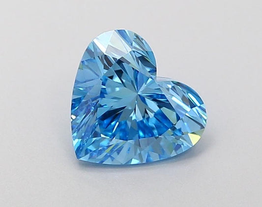 1 CT Heart Shape Vivid Blue Lab Grown Diamond For Engagement Ring | Wedding Ring