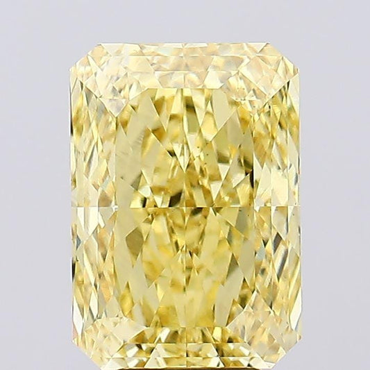 6.50 CT Radiant Cut Vivid Yellow Lab Grown Diamond For Engagement Ring