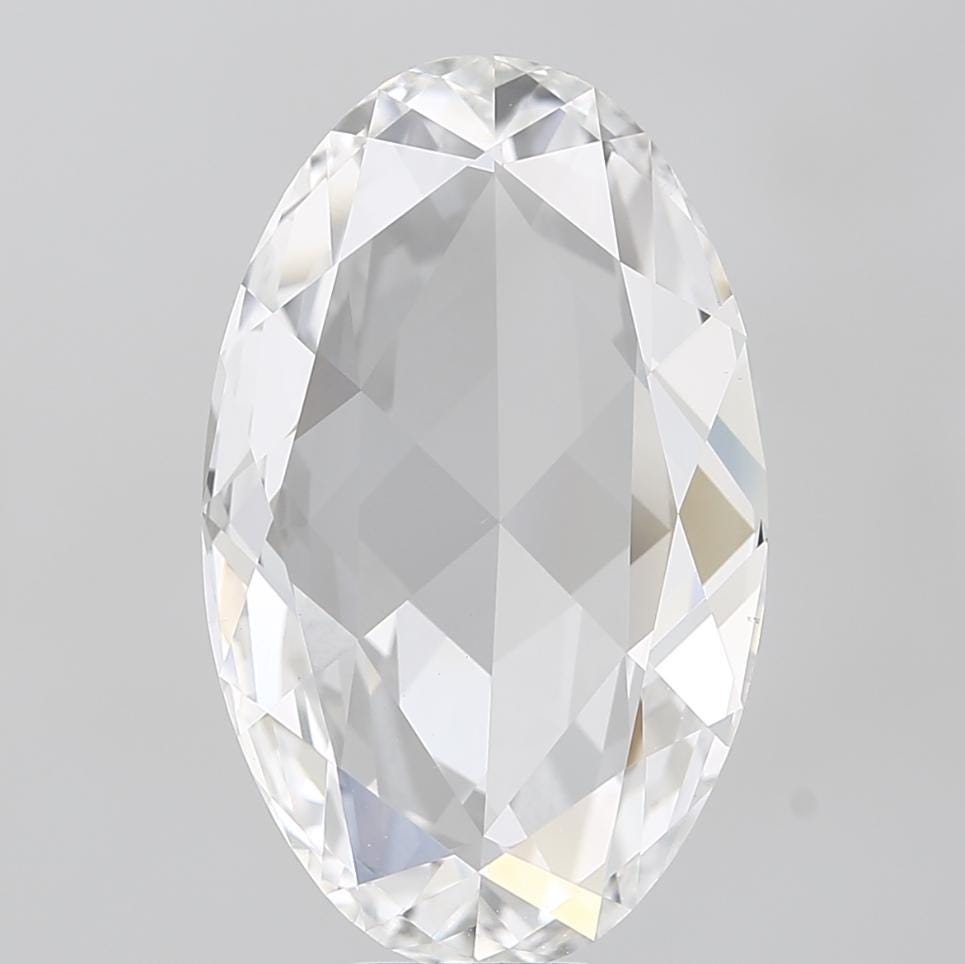 6 CT Oval Rose Cut Lab Grown Diamond for Engagement Ring