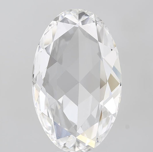 6 CT Oval Rose Cut Lab Grown Diamond for Engagement Ring