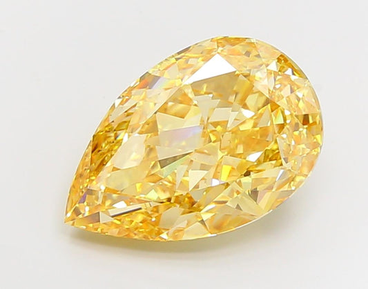 15 CT Yellow Pear Lab Grown Diamond for Engagement Ring | IGI Certified | Best for Anniversary Gift or Necklace | Gift for Wife