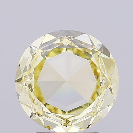 2 CT Yellow Round Cut Lab Grown Diamond for Engagement Ring or Anniversary Gift | IGI Certified