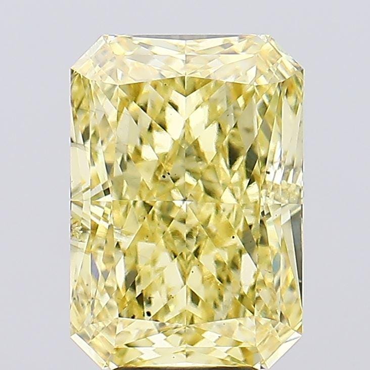 6.83 CT Radiant Vivid Yellow Lab Created Diamond For Engagement Ring