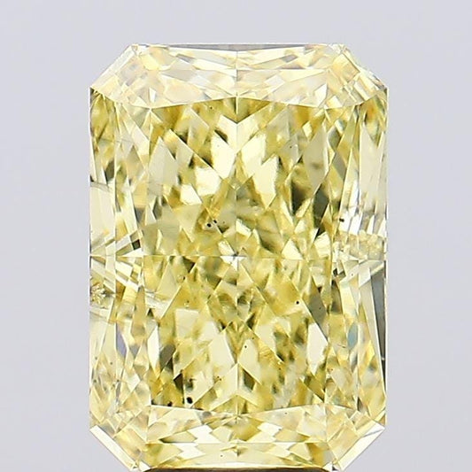 6.83 CT Radiant Vivid Yellow Lab Created Diamond For Engagement Ring