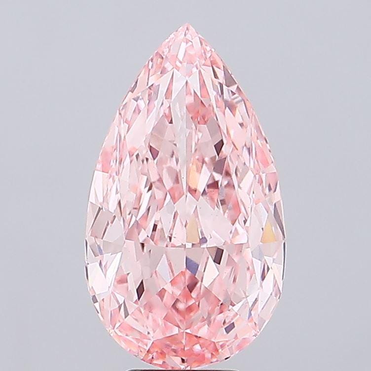 8 CT Pear Vivid Pink Lab Grown Diamond For Engagement Ring