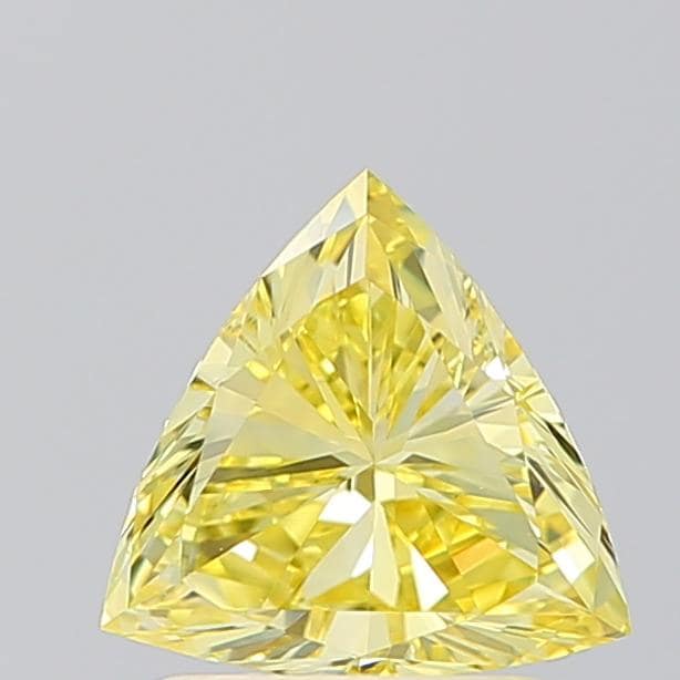 1 CT Trilliant Cut Intense Yellow Lab Grown Diamond For Engagement Ring