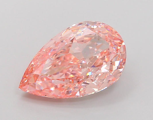 4 CT Pear Intense Pink Lab Grown Diamond For Engagement Ring