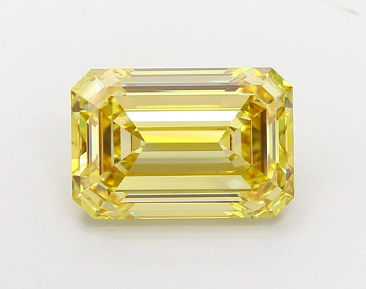 5.80 CT-VVS2 Fancy Intense Yellow Color IGI Certified Lab Grown Diamond
