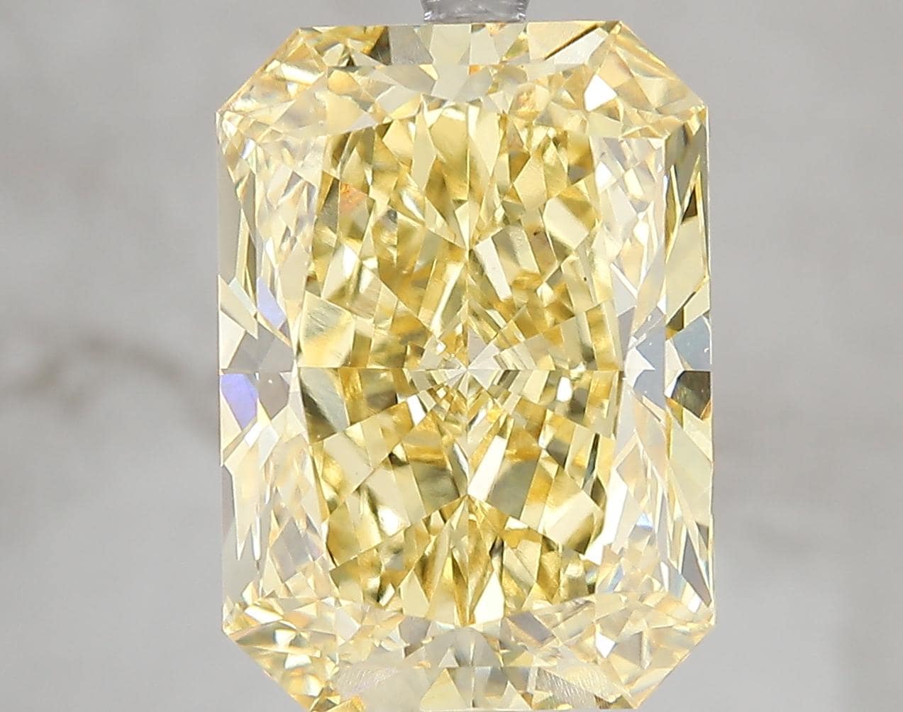 7 CT Radiant Cut Vivid Yellow Lab Grown Diamond For Engagement Ring